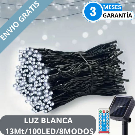 SolarGlow® Luz navideña Con Panel Solar 13 metros