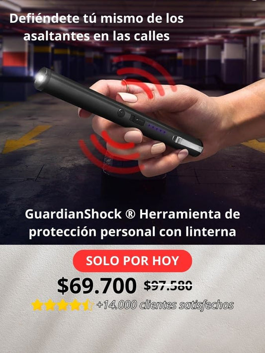 GuardianShock ® Herramienta de protección personal con linterna