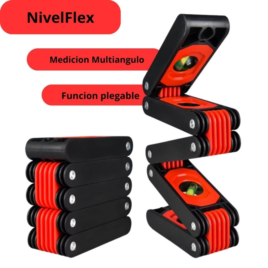 NivelFlex ® 2 en 1 Nivel de Mano Plegable