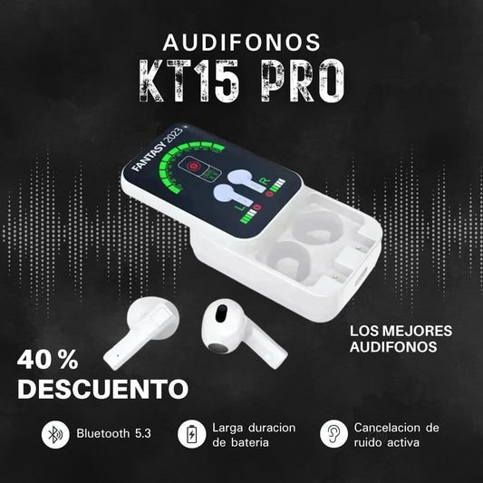 SoundAura®  Auriculares inalámbricos con Bluetooth y Pantalla