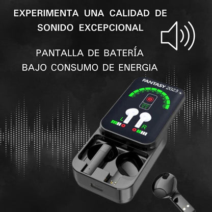 SoundAura®  Auriculares inalámbricos con Bluetooth y Pantalla