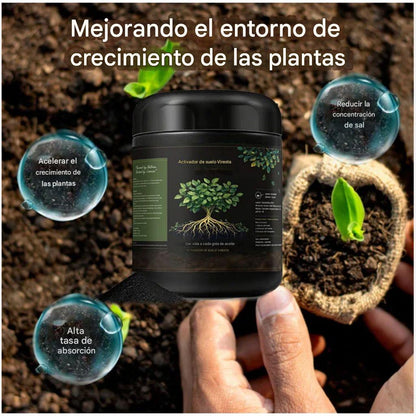 REVITALIZADOR DE SUELO CON ÁCIDO HÚMICO — CRECIMIENTO INTENSIVO PARA PLANTAS Y JARDÍN